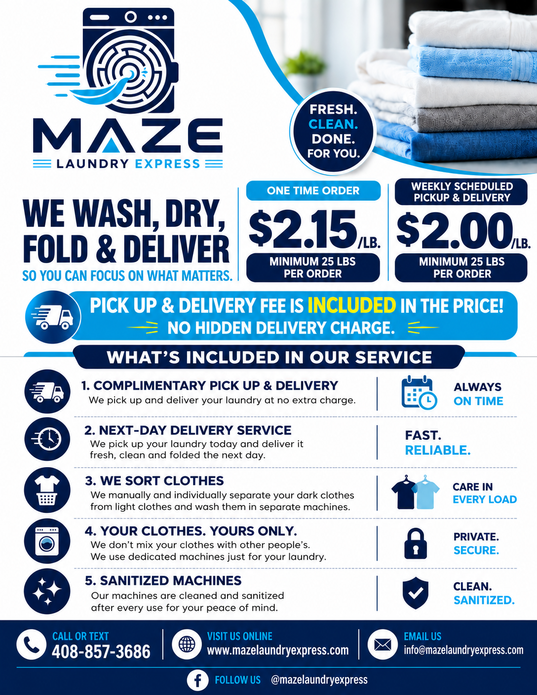 Maze Laundry Express Service Flyer