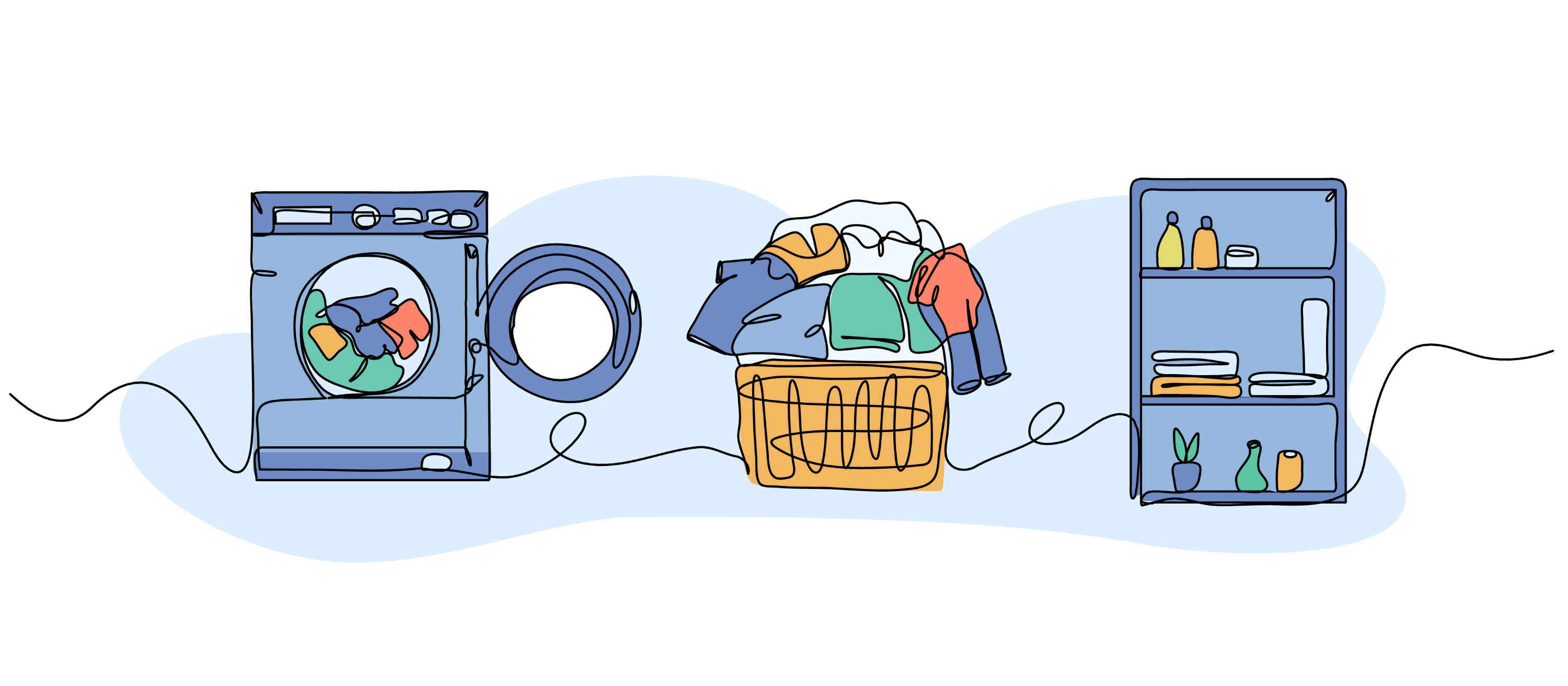Laundry Line Drawing